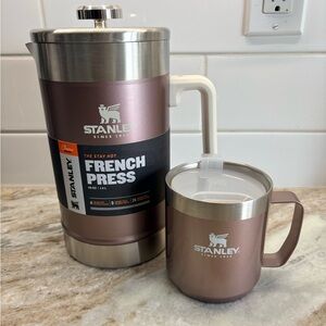 Stanley French Press and Camp Mug - Rose Quartz Glow